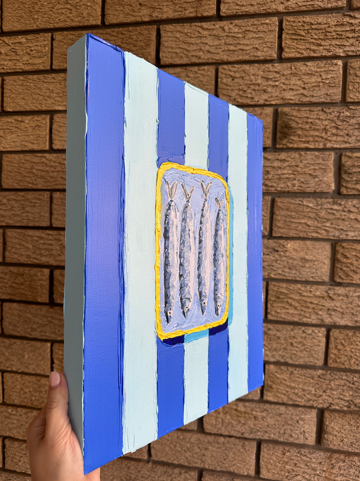 COASTAL CATCH 31x41 cm acrylic on canvas original painting