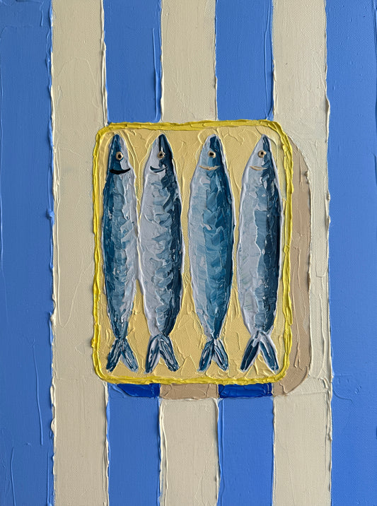 FRESH CATCH 31x41 cm acrylic on canvas original painting