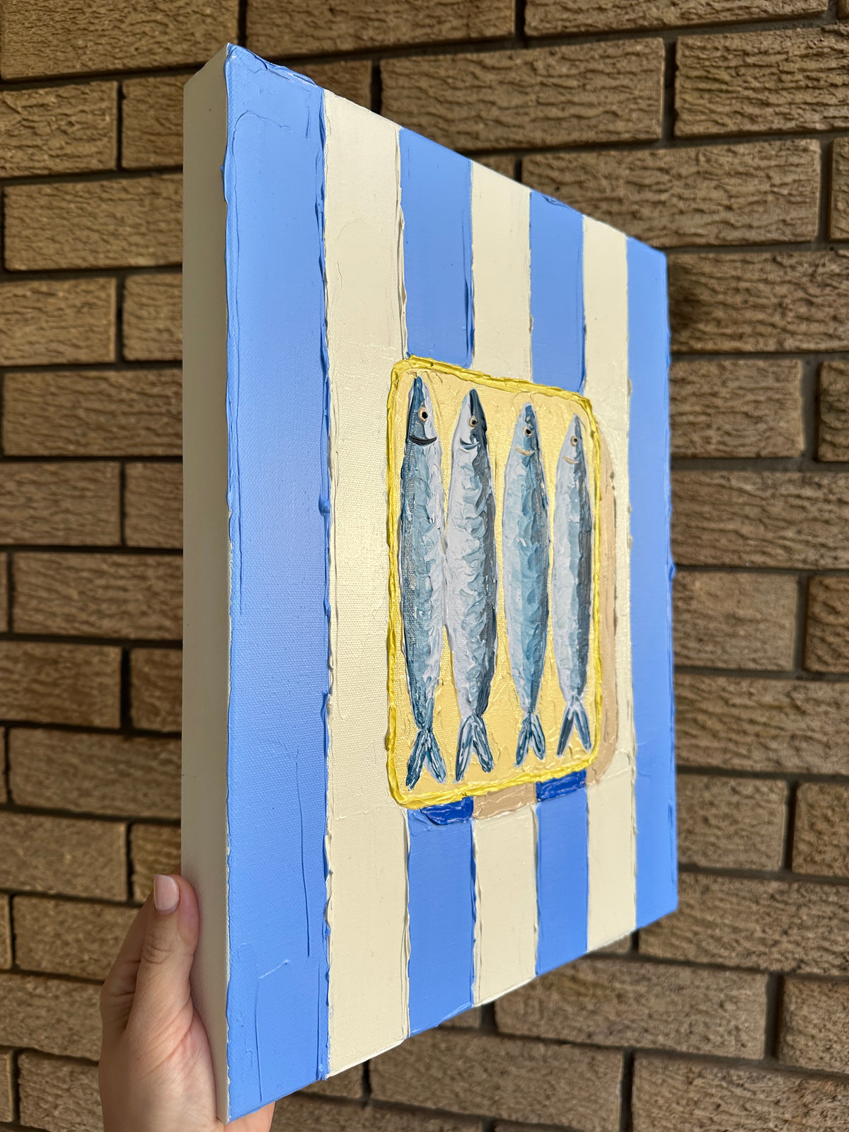 FRESH CATCH 31x41 cm acrylic on canvas original painting