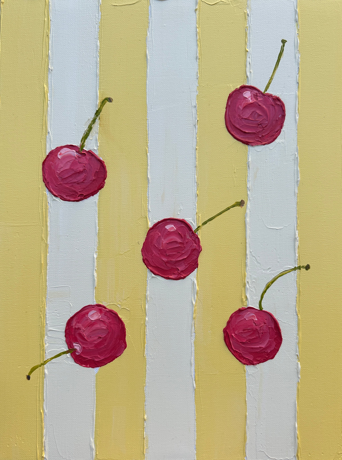 SWEET CHERRY STUDY 31x41 cm acrylic on canvas original painting