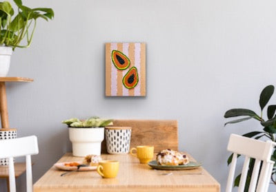 PAPAYA DUO 31x41 cm acrylic on canvas original painting