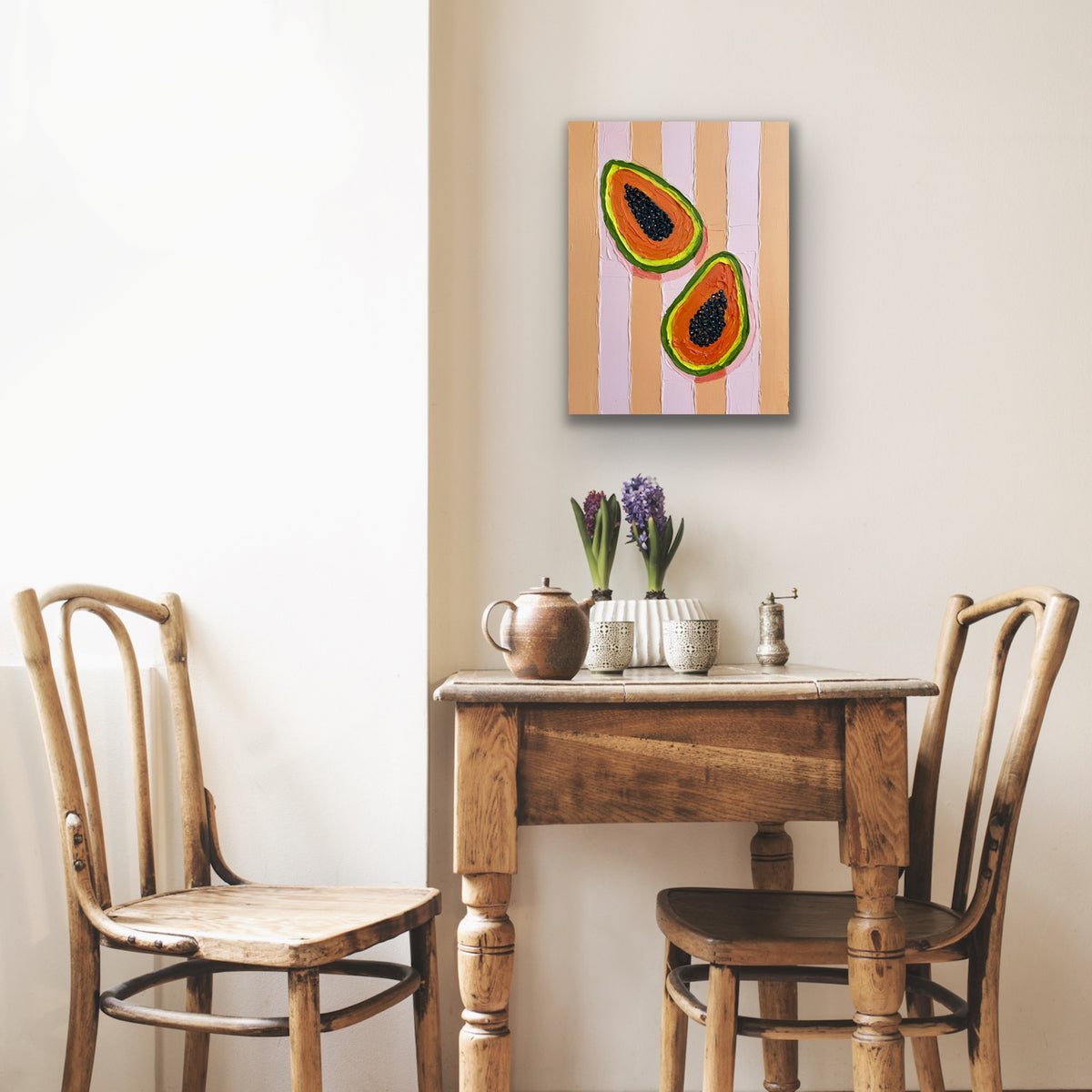 PAPAYA DUO 31x41 cm acrylic on canvas original painting