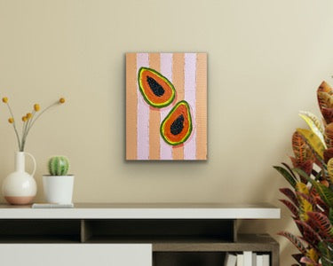 PAPAYA DUO 31x41 cm acrylic on canvas original painting