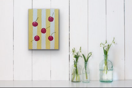 SWEET CHERRY STUDY 31x41 cm acrylic on canvas original painting