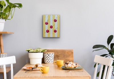 SWEET CHERRY STUDY 31x41 cm acrylic on canvas original painting