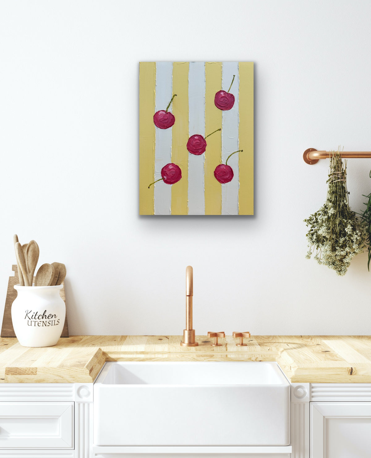 SWEET CHERRY STUDY 31x41 cm acrylic on canvas original painting