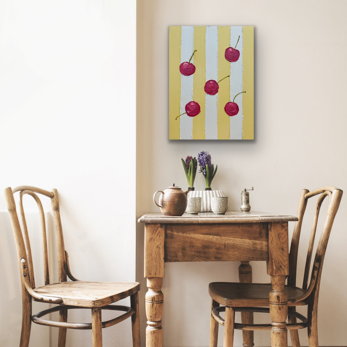 SWEET CHERRY STUDY 31x41 cm acrylic on canvas original painting