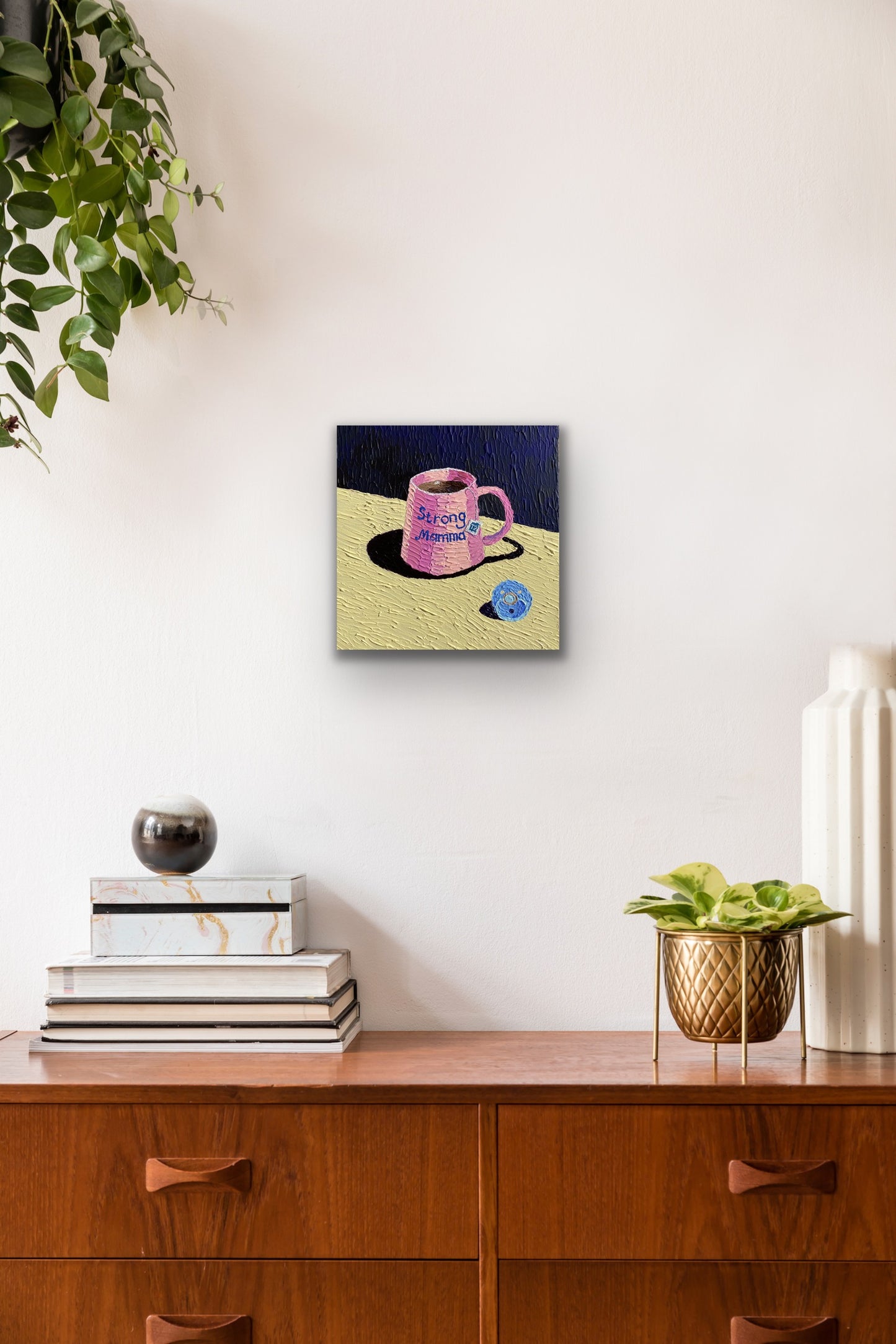STRONG MAMMA 30.5x30.5 cm acrylic on canvas original painting