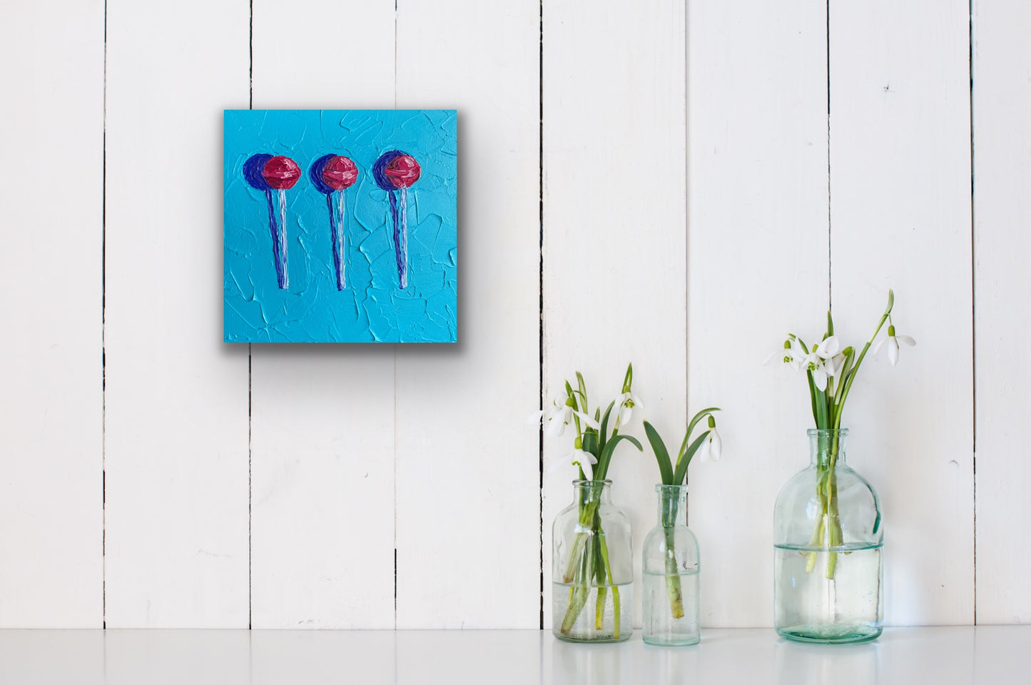 LOLLIPOPS 30.5x30.5 cm acrylic on canvas original painting