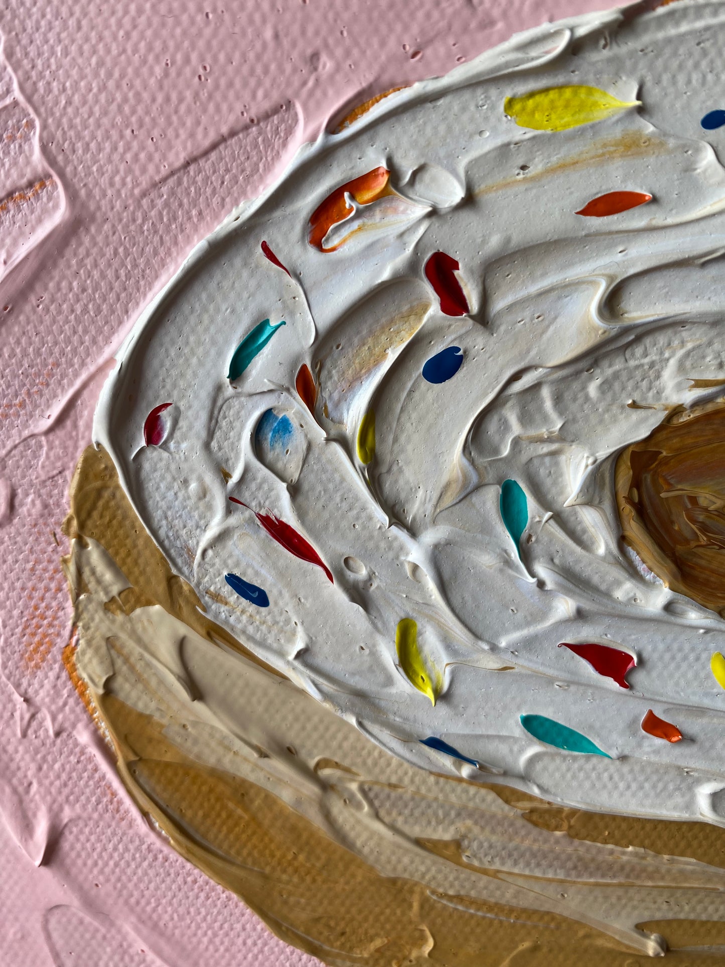 DONUT 23x31 cm acrylic on canvas original painting