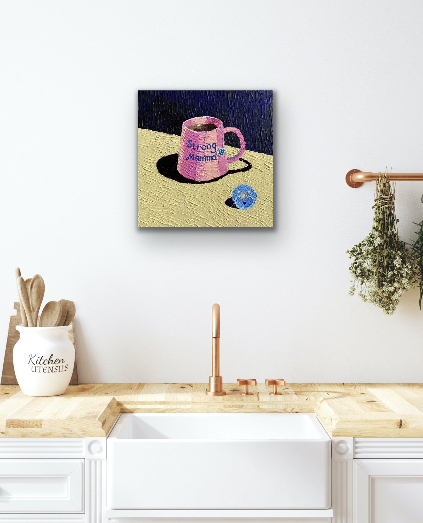 STRONG MAMMA 30.5x30.5 cm acrylic on canvas original painting