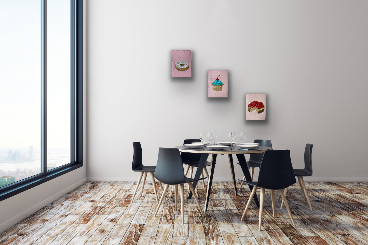 DONUT 23x31 cm acrylic on canvas original painting