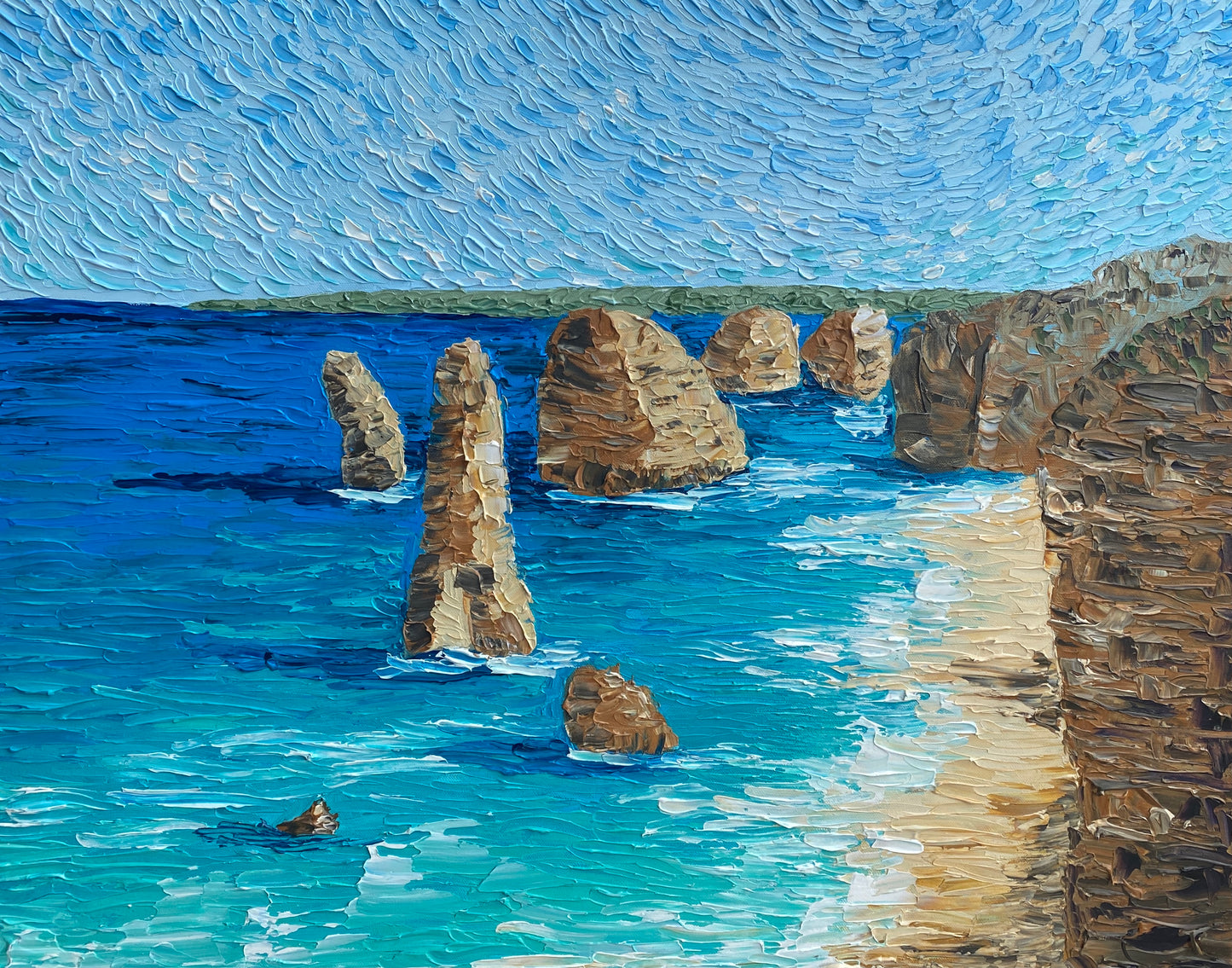 12 APOSTLES 76x61 cm acrylic on canvas original painting