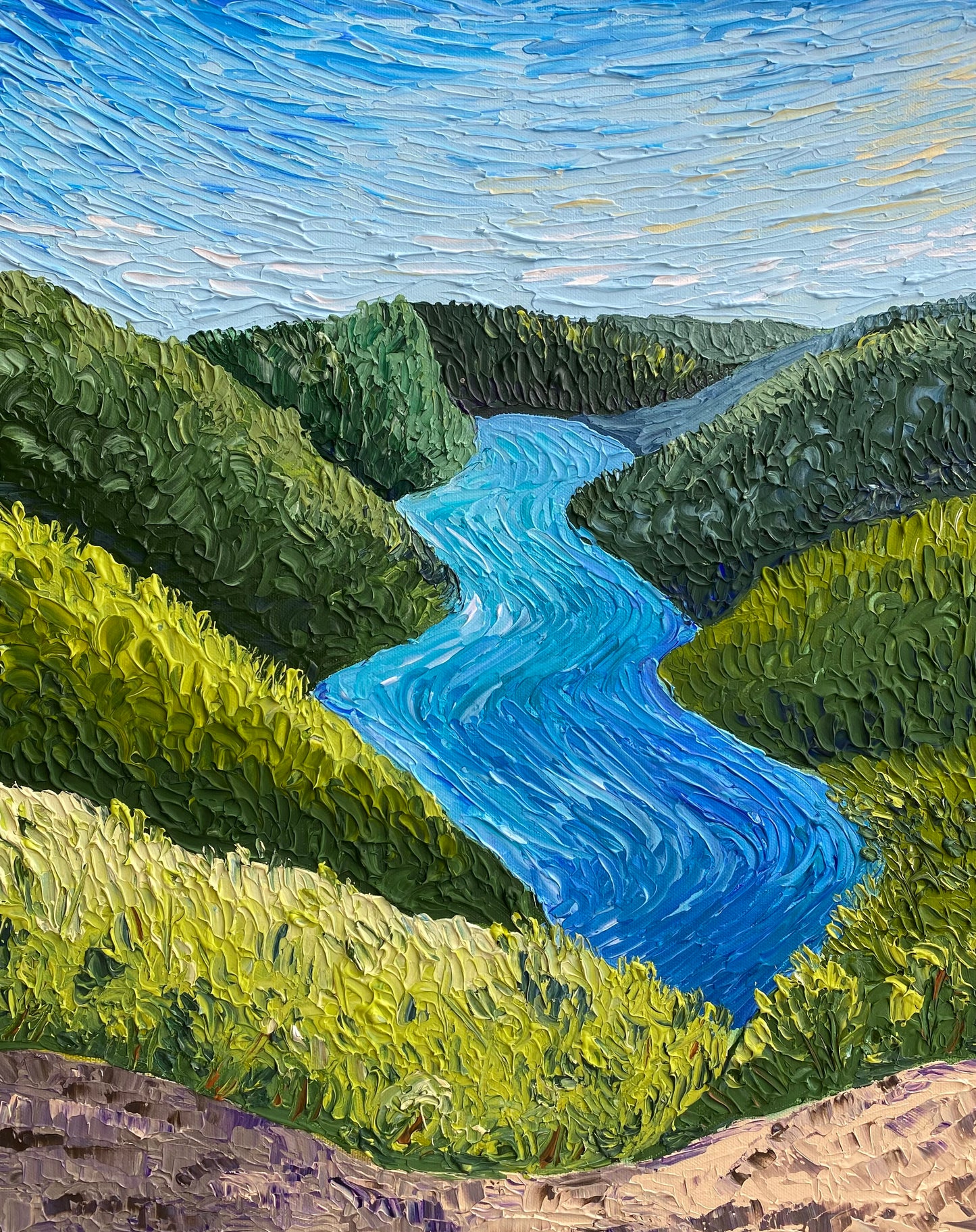 BARNETTS LOOKOUT 41x51 cm acrylic on canvas original painting