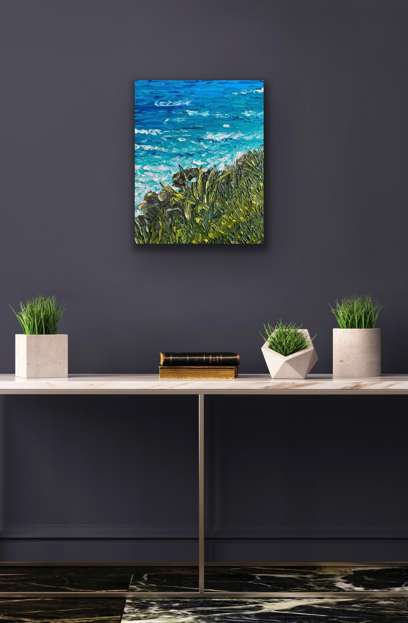 TAMARAMA BEACH 41x51 cm acrylic on canvas original painting