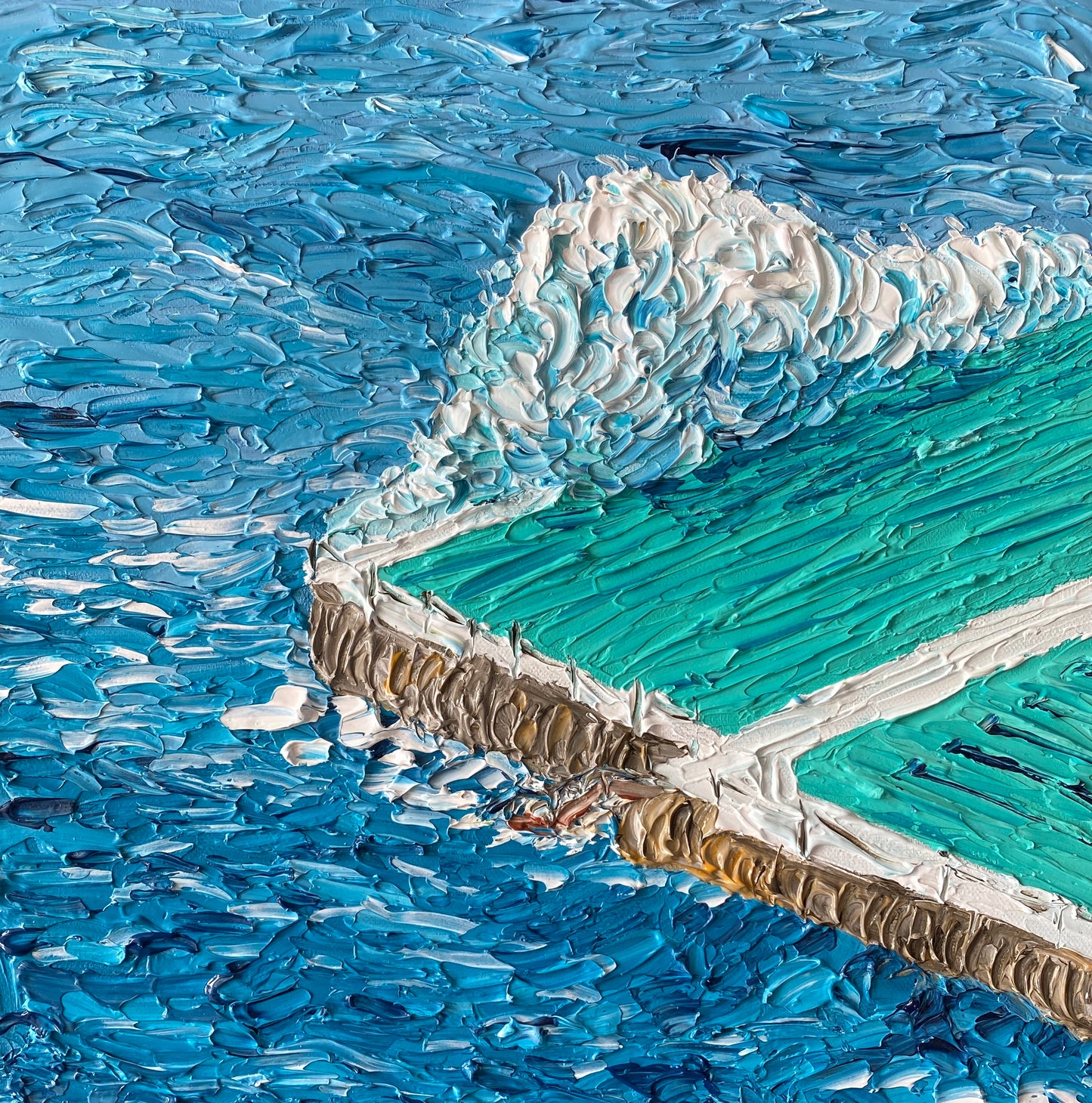 BONDI ICEBERGS 30.5x30.5 cm acrylic on canvas original painting