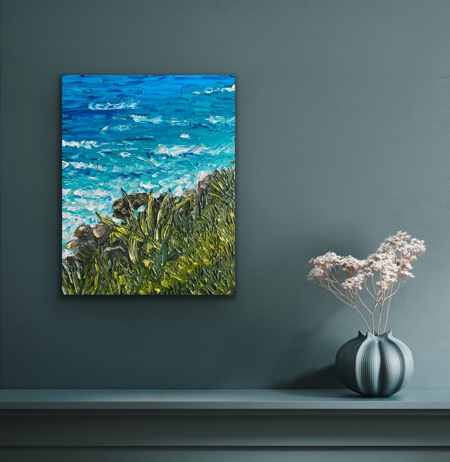 TAMARAMA BEACH 41x51 cm acrylic on canvas original painting