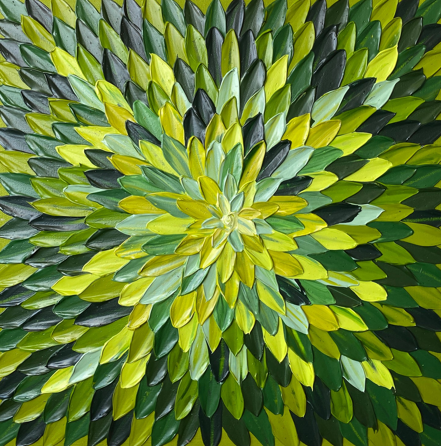 COLORS OF BUSH 46x46 cm acrylic on canvas original painting