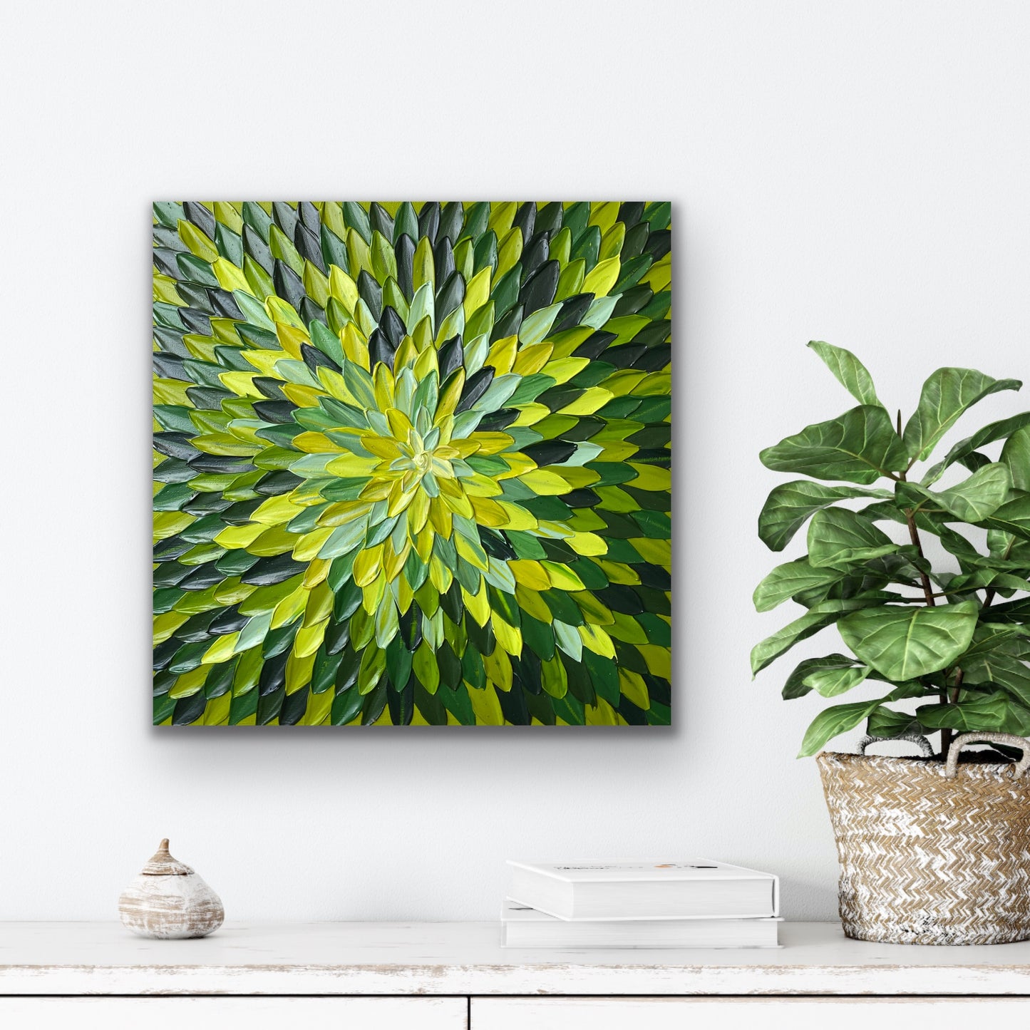 COLORS OF BUSH 46x46 cm acrylic on canvas original painting