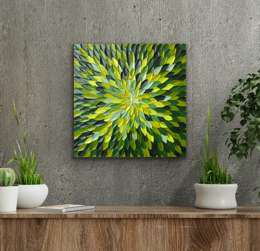 COLORS OF BUSH 46x46 cm acrylic on canvas original painting