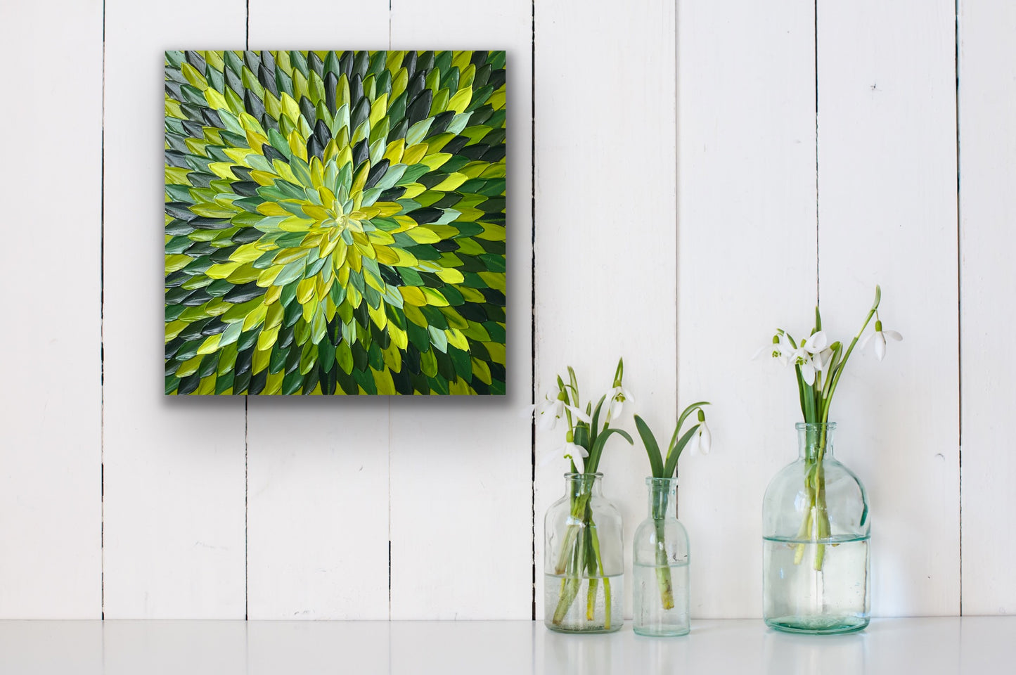 COLORS OF BUSH 46x46 cm acrylic on canvas original painting