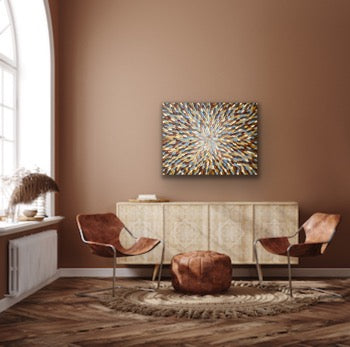 COLORS OF COFFEE 107x81 cm acrylic on canvas original painting