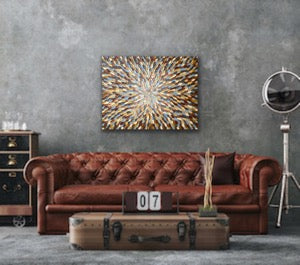 COLORS OF COFFEE 107x81 cm acrylic on canvas original painting