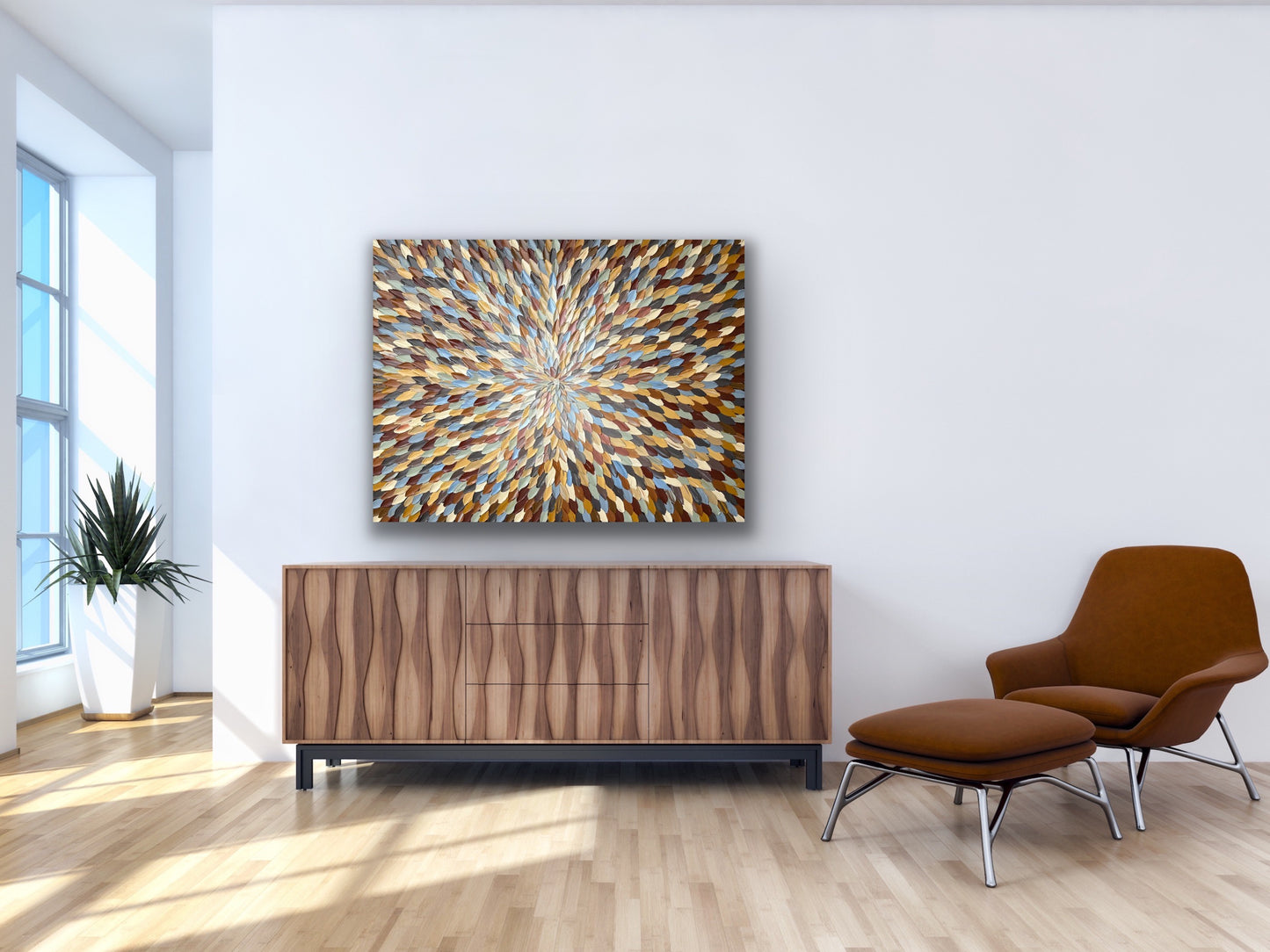 COLORS OF COFFEE 107x81 cm acrylic on canvas original painting