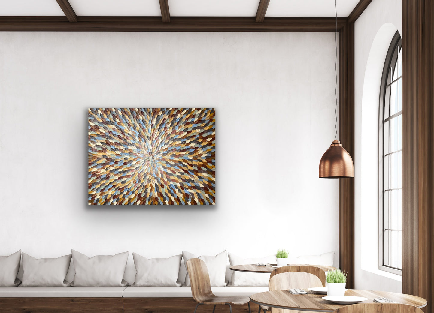 COLORS OF COFFEE 107x81 cm acrylic on canvas original painting