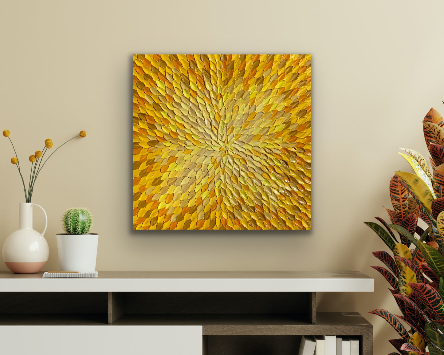 COLORS OF LIGHT 61x61 cm acrylic on canvas original painting