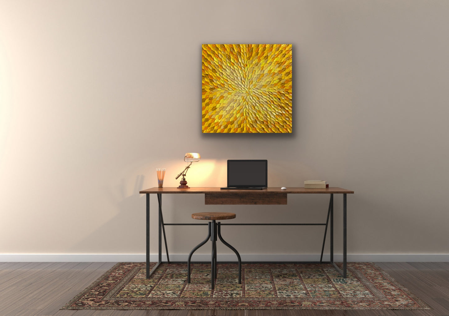 COLORS OF LIGHT 61x61 cm acrylic on canvas original painting