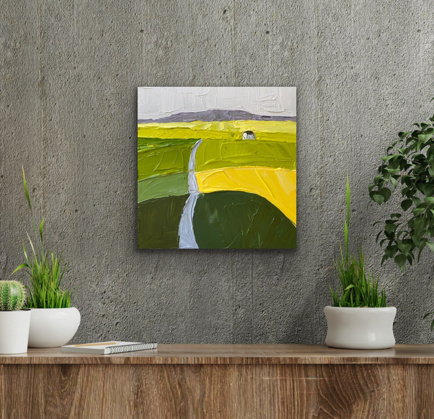 COUNTRYSIDE 19 30.5x30.5 cm acrylic on canvas original painting