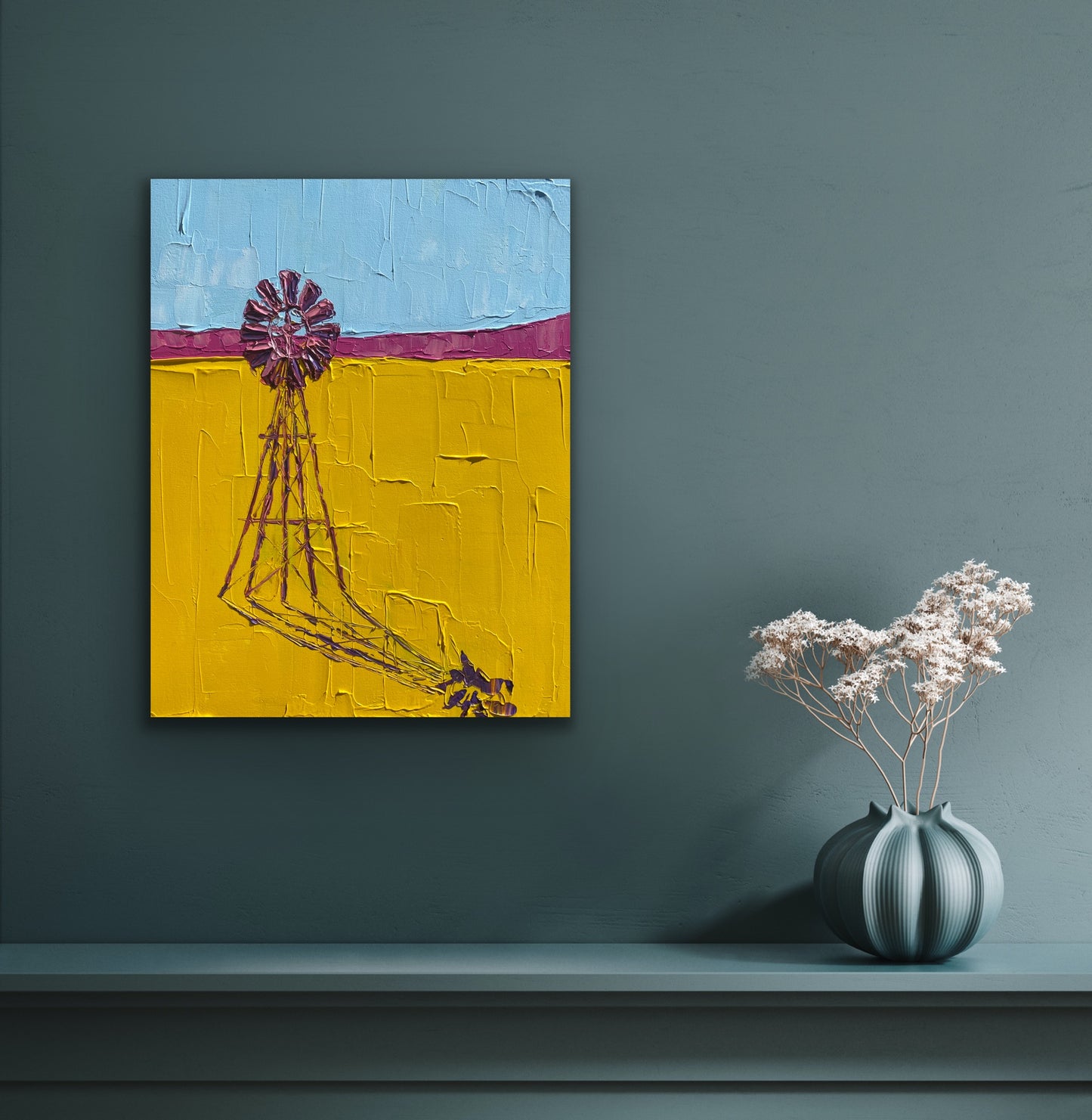 SOUTHERN CROSS WINDMILL 41x51 cm acrylic on canvas original painting