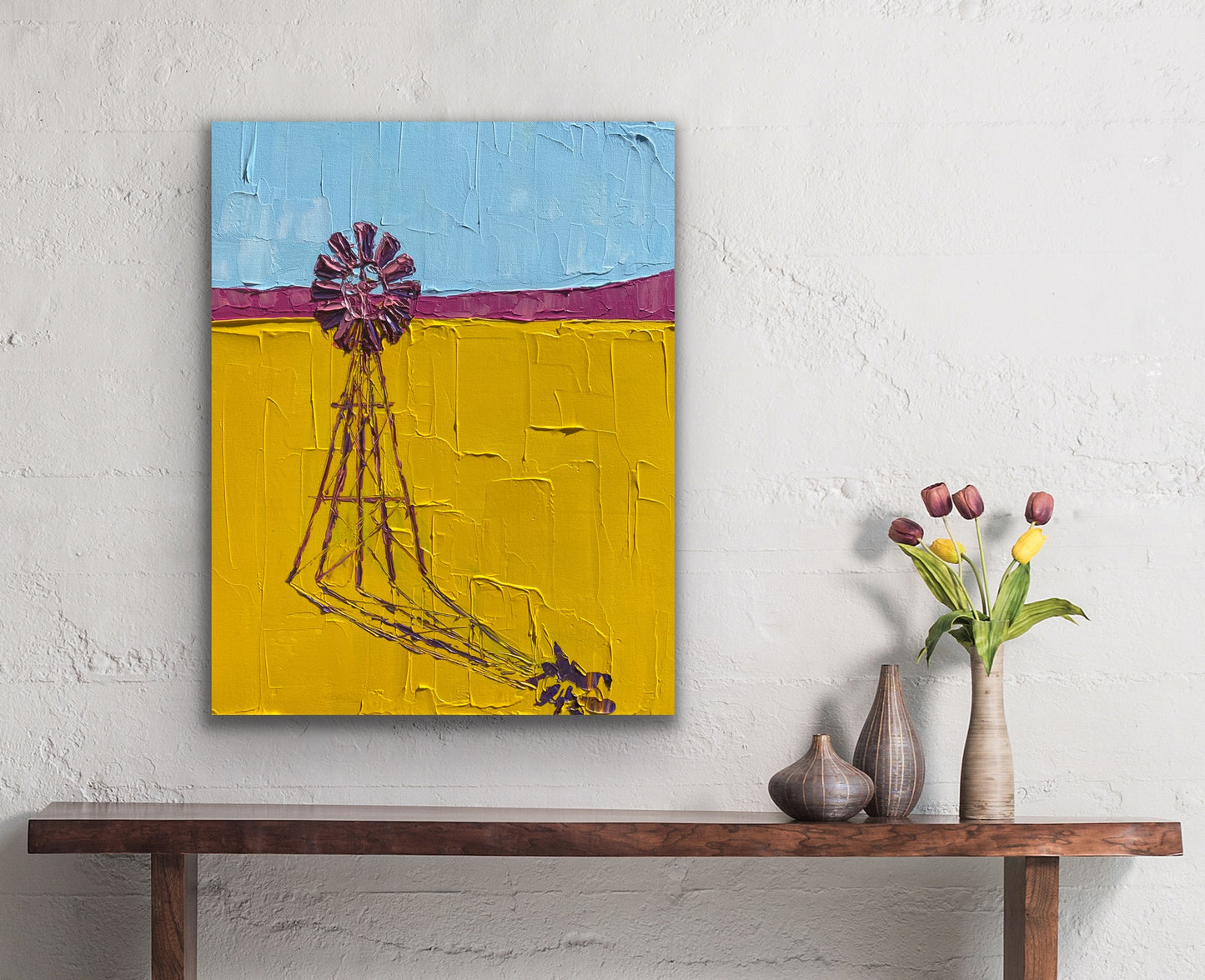 SOUTHERN CROSS WINDMILL 41x51 cm acrylic on canvas original painting