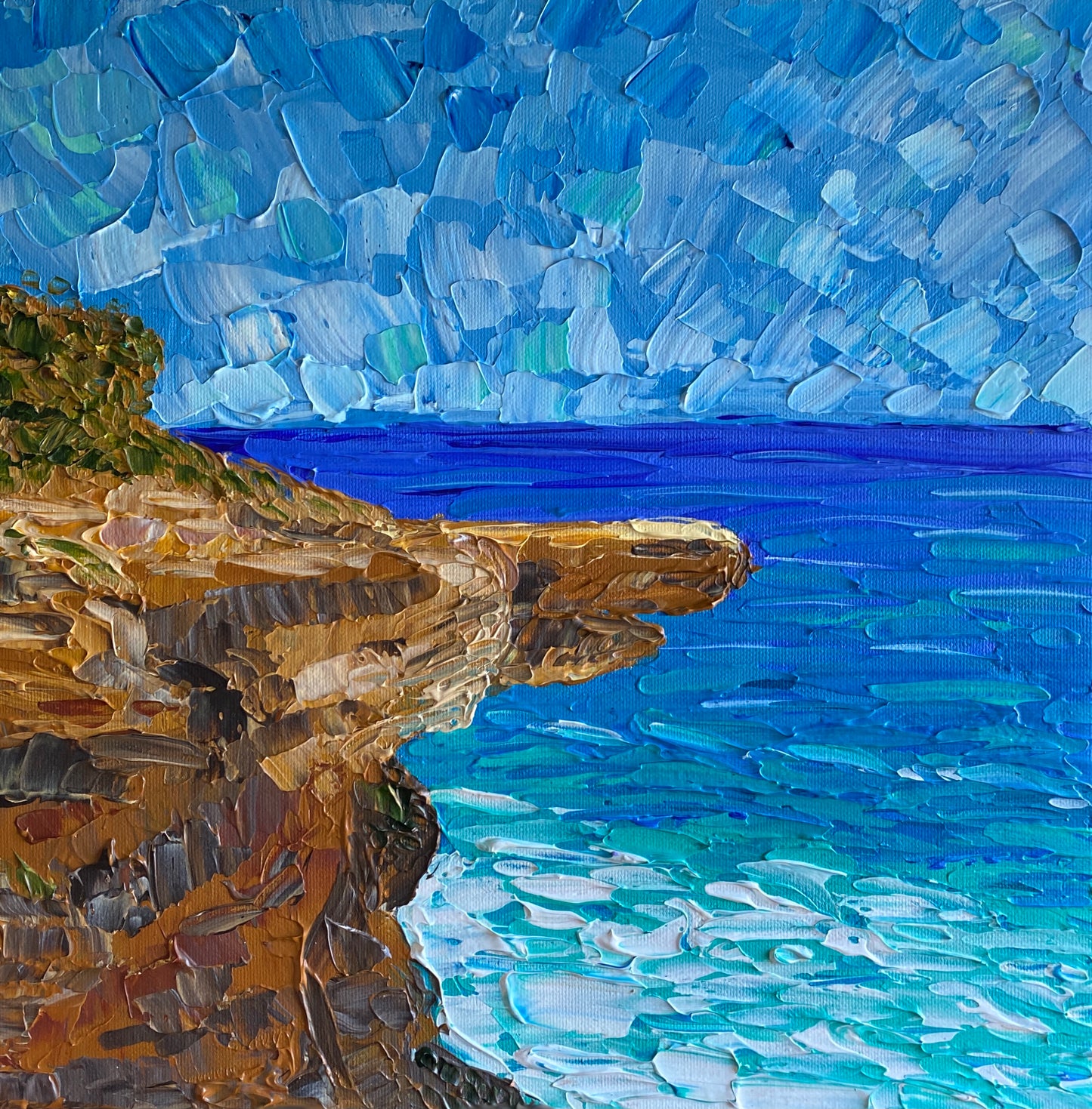 EAGLE ROCK 30.5x30.5 cm acrylic on canvas original painting