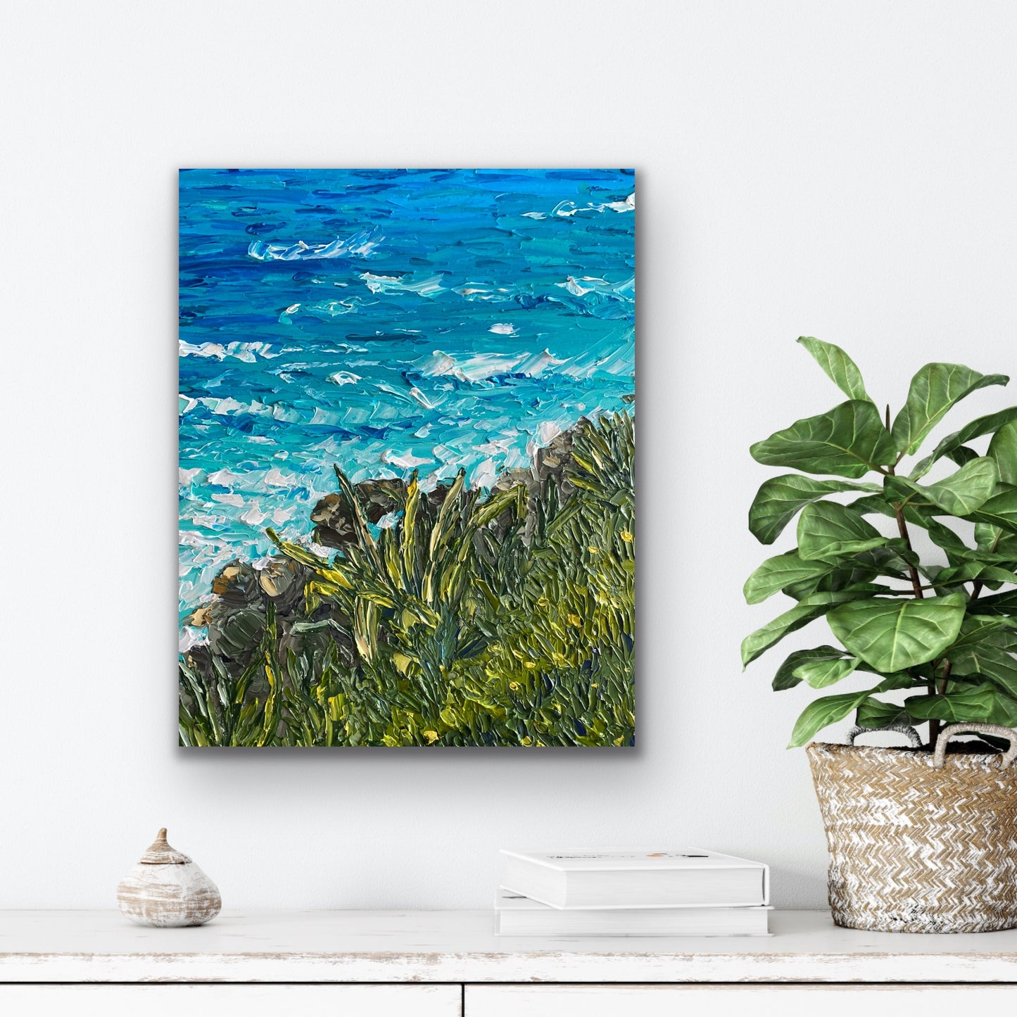 TAMARAMA BEACH 41x51 cm acrylic on canvas original painting