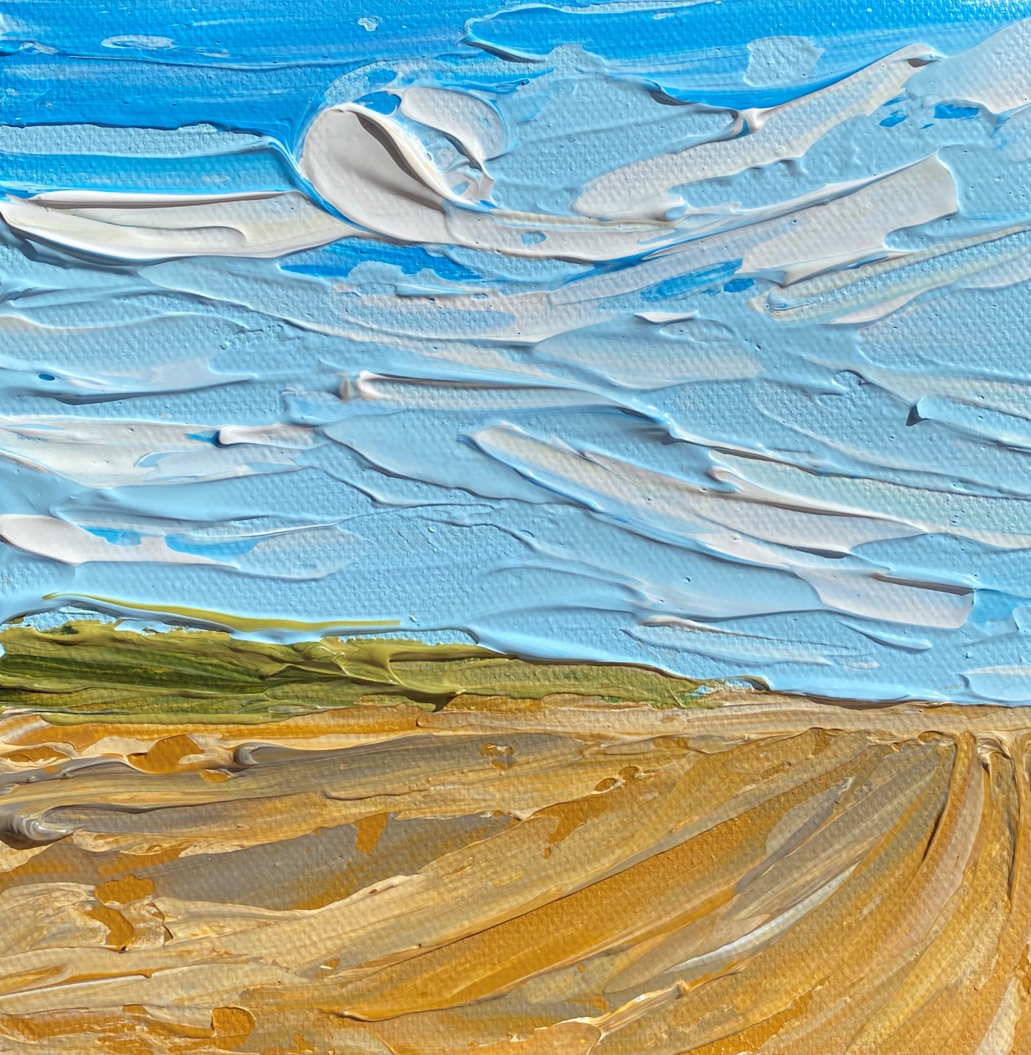 FIELDS 15x15 cm acrylic on canvas original painting