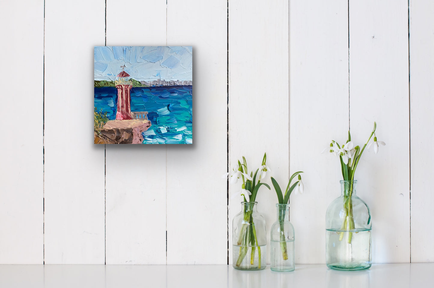 HORNSBY LIGHTHOUSE 30.5x30.5 cm acrylic on canvas original painting