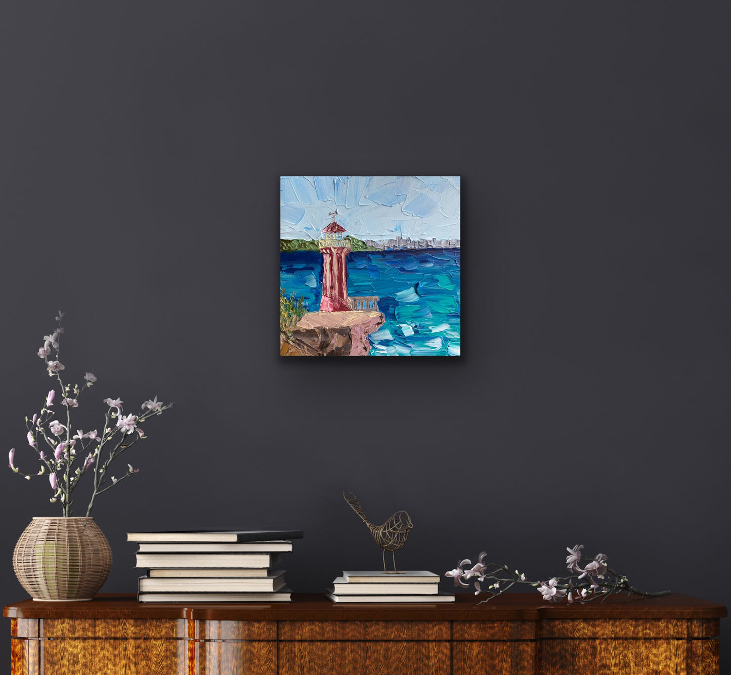 HORNSBY LIGHTHOUSE 30.5x30.5 cm acrylic on canvas original painting