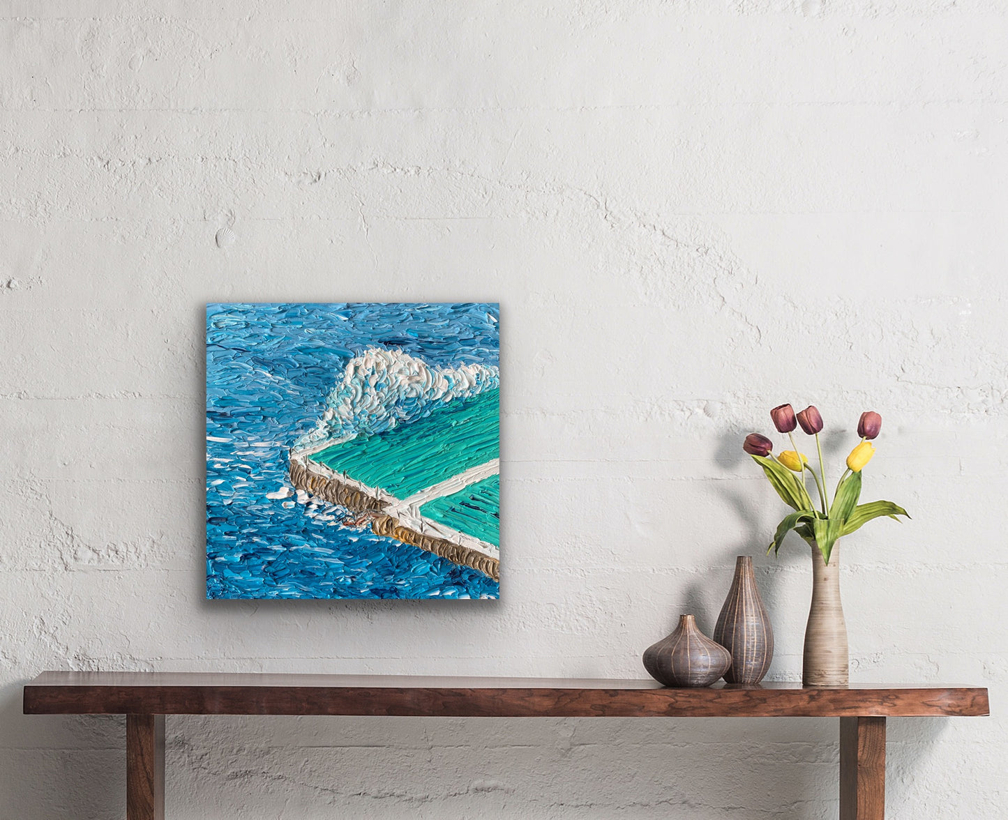 BONDI ICEBERGS 30.5x30.5 cm acrylic on canvas original painting