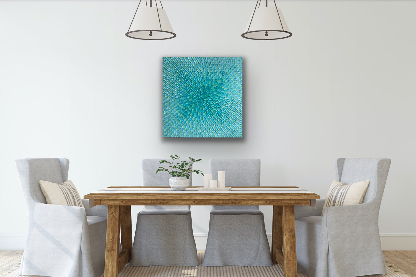 DREAMING OF WHITSUNDAYS I 76x76 cm acrylic on canvas original painting