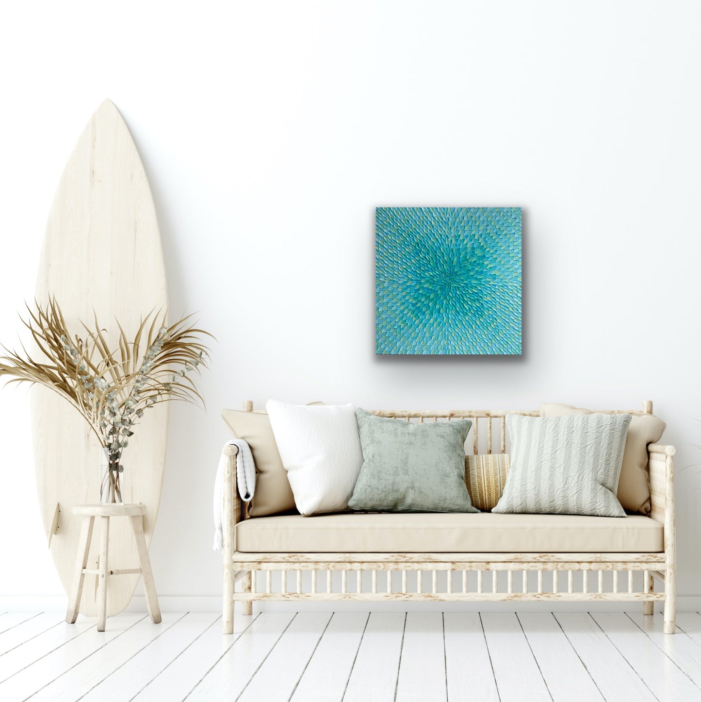 DREAMING OF WHITSUNDAYS I 76x76 cm acrylic on canvas original painting