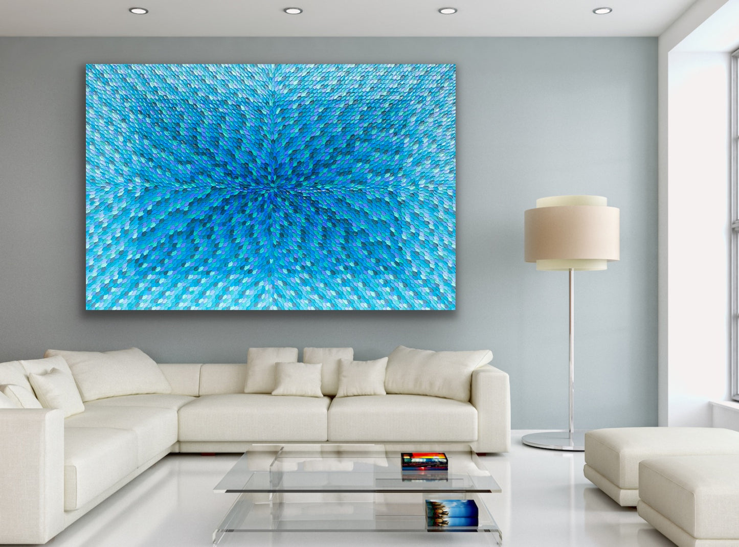 BLUE LAGOON I 183x122 cm acrylic on canvas original painting