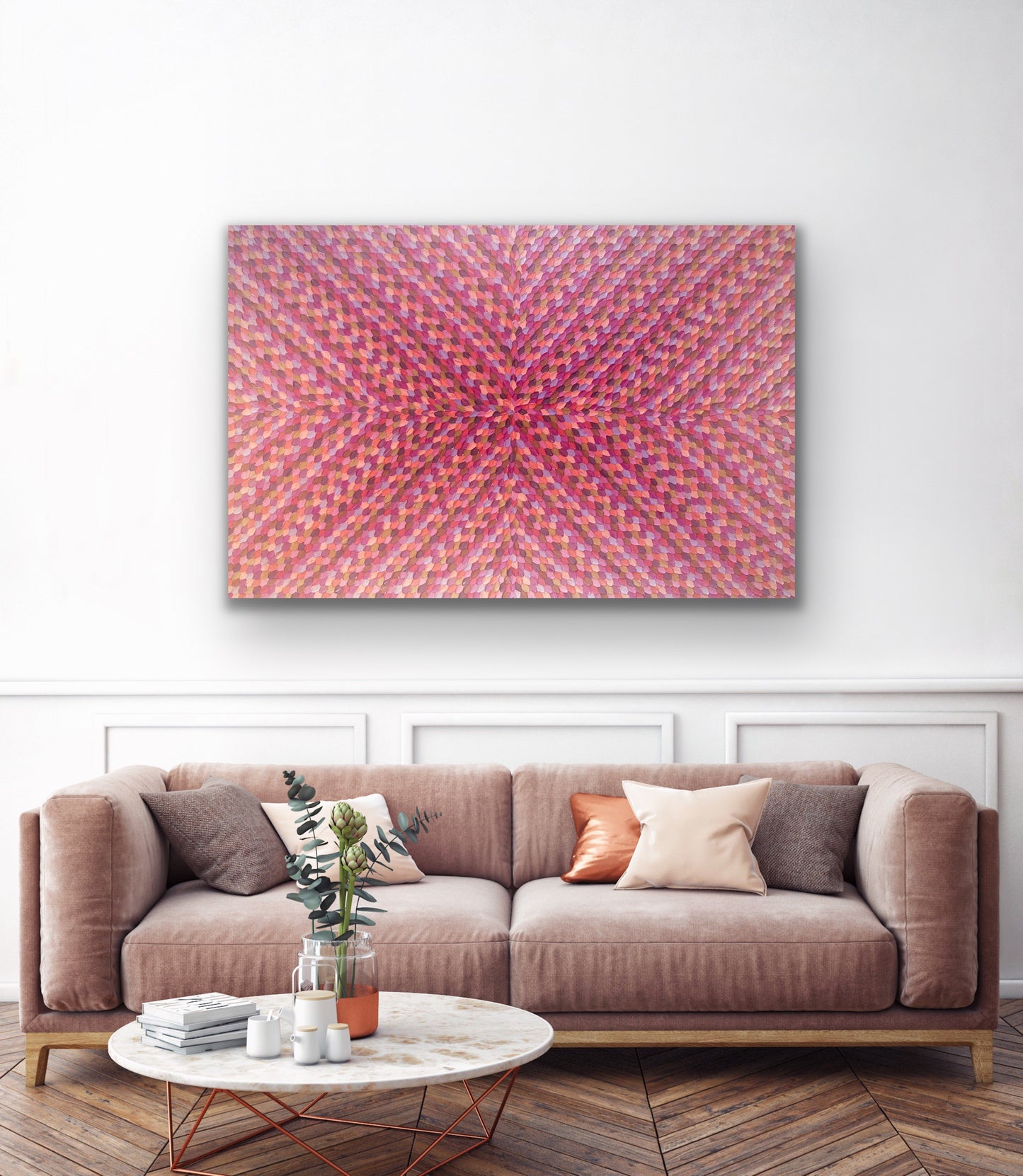 PATTERNS OF LOVE I 152x102 cm acrylic on canvas original painting