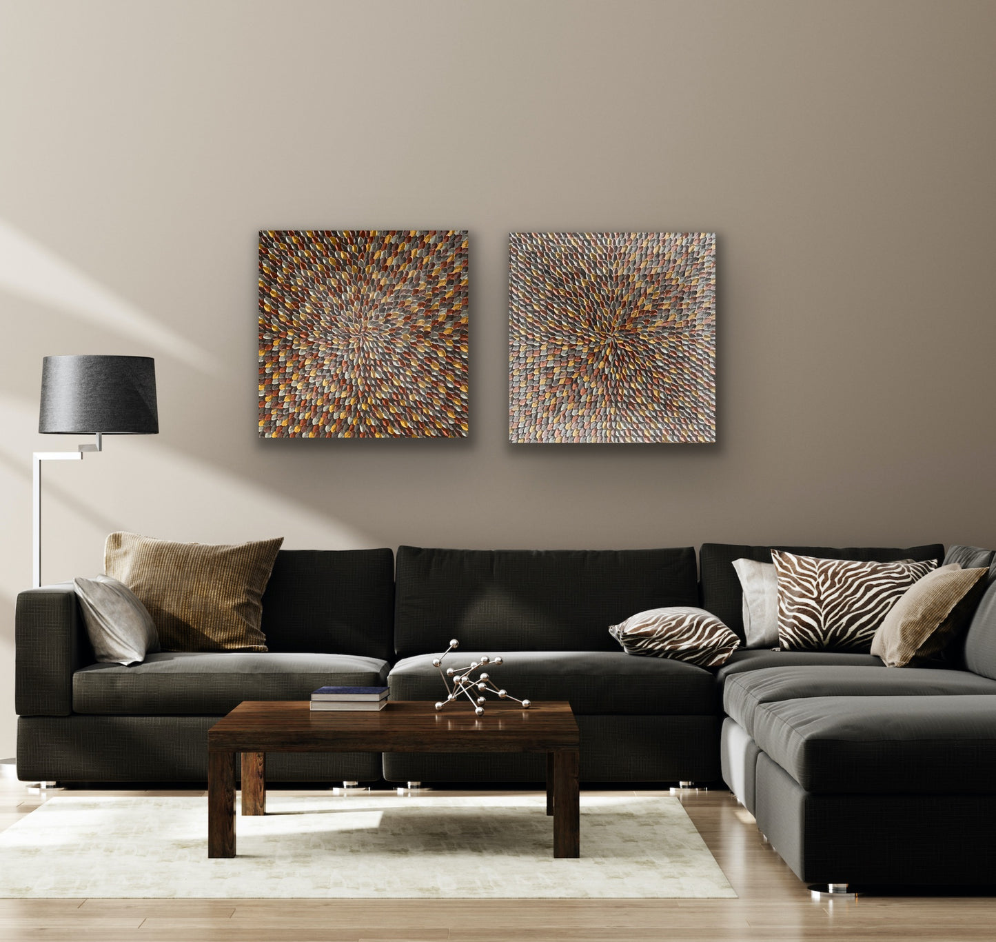 DREAMY VOYAGE 122x61 cm (SET OF 2) acrylic on canvas original paintings