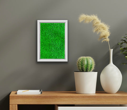 FLUORESCENT CACTUS 21x30 cm acrylic on A4 paper original painting UNFRAMED