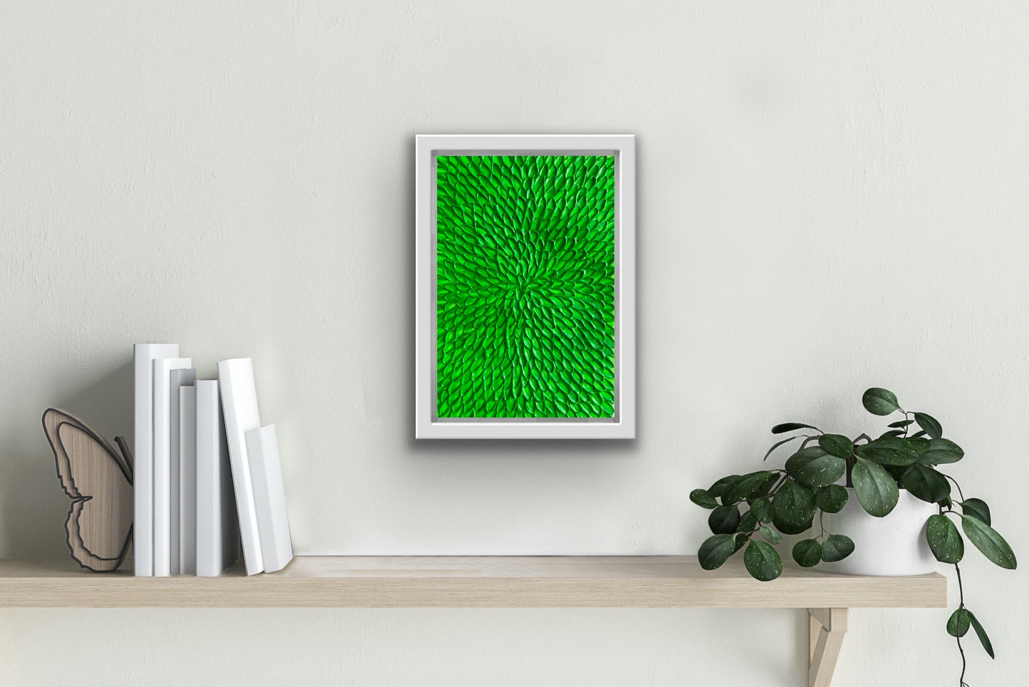 FLUORESCENT CACTUS 21x30 cm acrylic on A4 paper original painting UNFRAMED