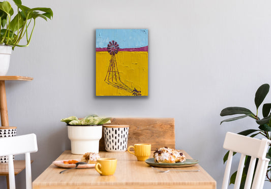 SOUTHERN CROSS WINDMILL 41x51 cm acrylic on canvas original painting