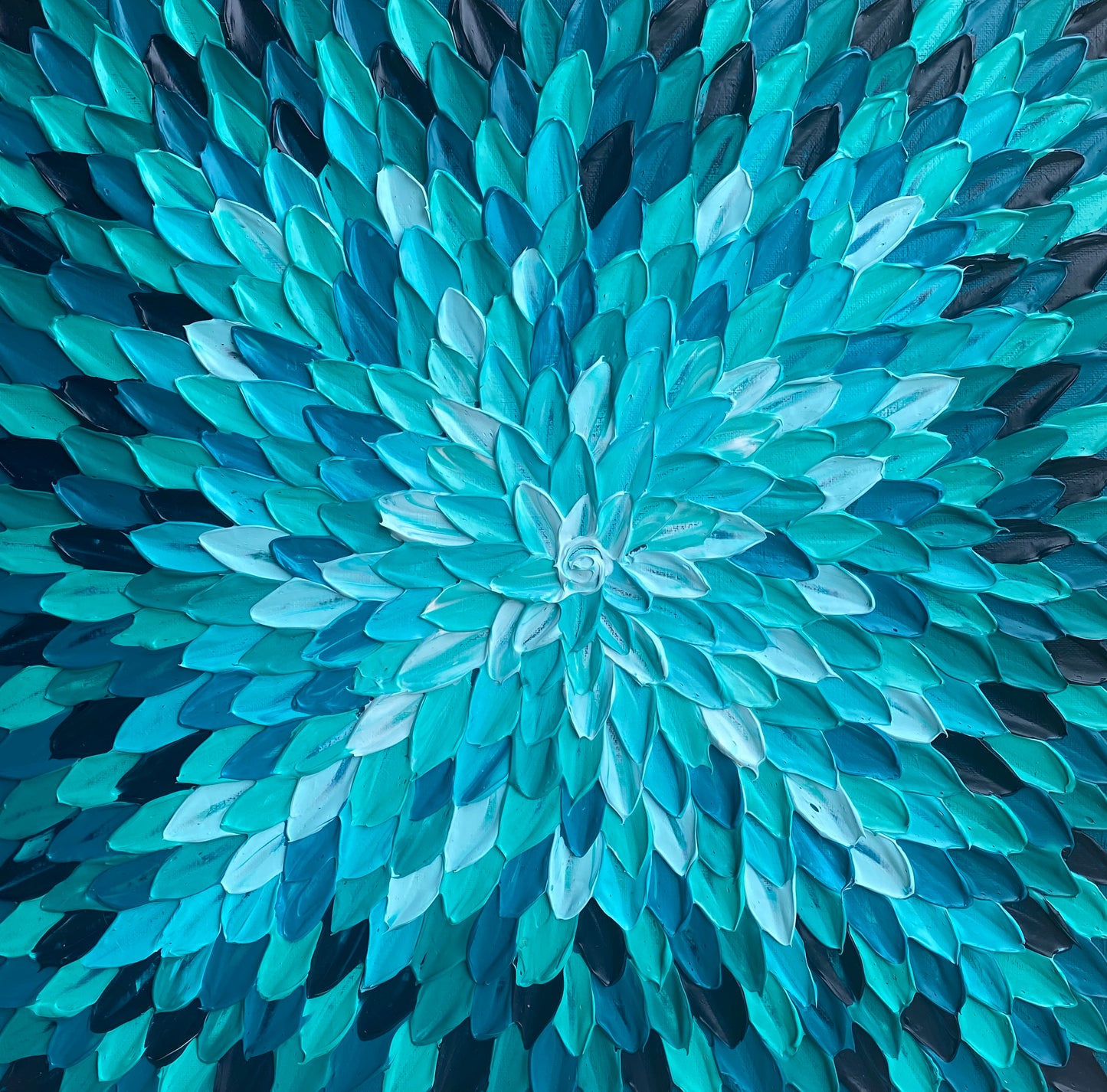OCEAN COLORS 46x46 cm acrylic on canvas original painting