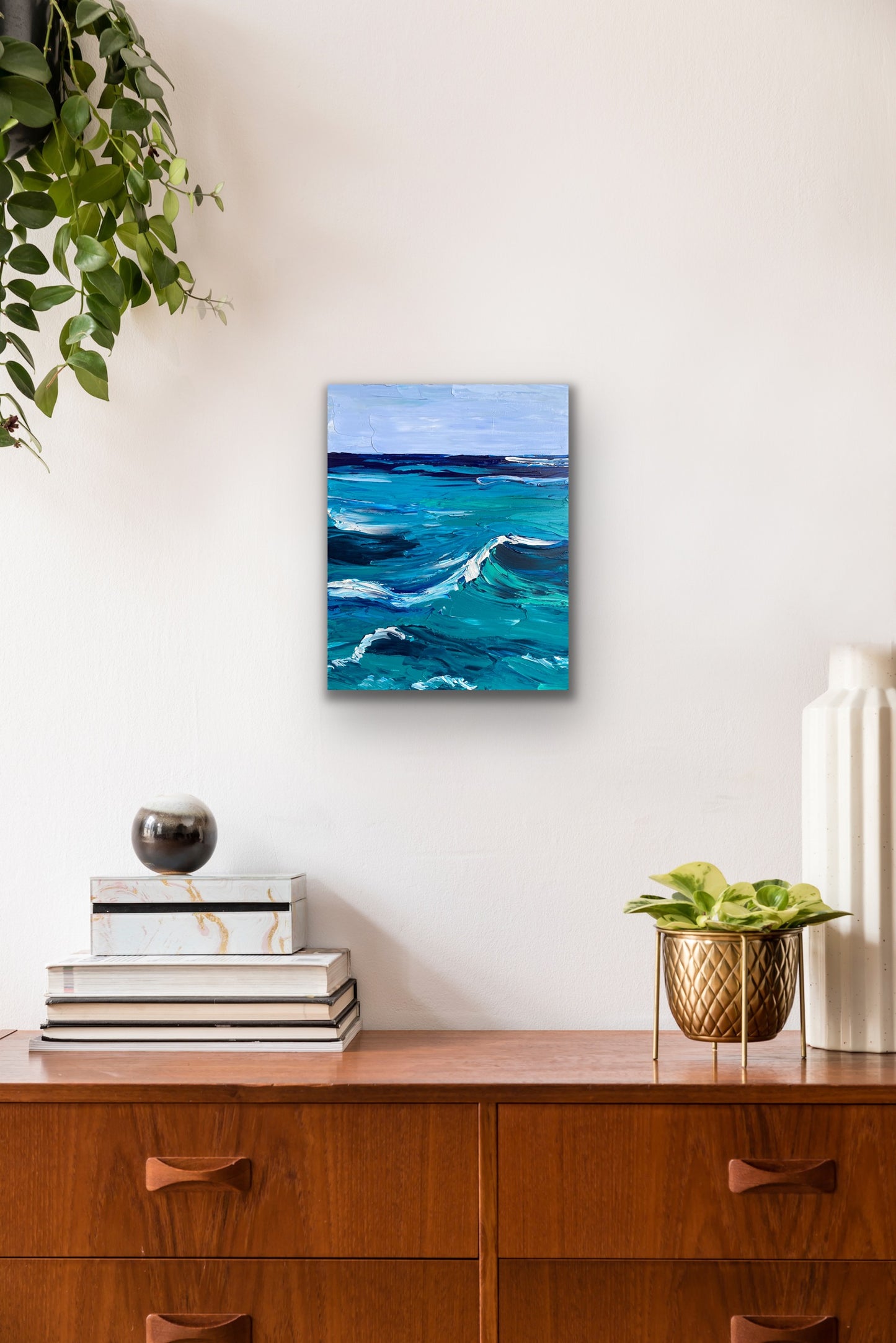 ROUGH SEA 41x51 cm acrylic on canvas original painting